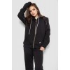 Спортивний костюм жіночий на флісі, колір чорний, 244R1555