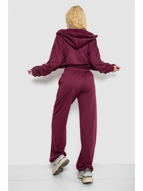 Спортивний костюм жіночий, колір бордовий, 241R2001-10