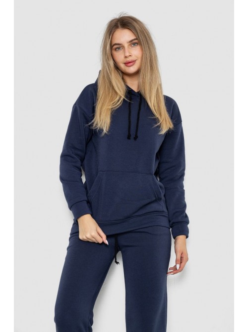 Спорт костюм жіночий на флісі, колір темно-синій, 241R1530