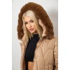 Куртка жіноча зимова коротка, колір бежевий, 244R865