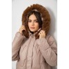 Куртка жіноча зимова коротка, колір мокко, 244R865