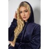 Спортивний костюм жіночий велюровий, колір темно-синій, 241R2001-20
