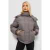 Куртка жіноча зимова коротка, колір сірий, 244R983