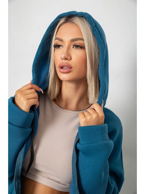 Спортивний костюм жіночий на флісі, колір синій, 238R5715-1