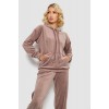 Спортивний костюм жіночий велюровий, колір темно-бежевий, 241R1530-5