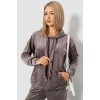 Спорт костюм жіночий велюровий, колір мокко, 241R060