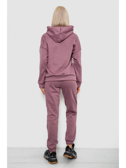Спортивний костюм жіночий на флісі, колір сливовий, 257R85