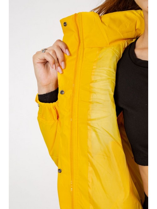 Куртка жіноча демісезонна з рукавом реглан, колір жовтий, 244RE115 Куртка жіноча демісезонна з рукавом реглан, колір жовтий, 244RE115