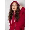 Спортивний костюм жіночий на флісі, колір бордовий, 244R1555
