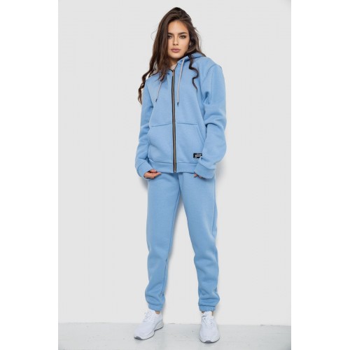 Спортивний костюм жіночий на флісі, колір блакитний, 244R1555