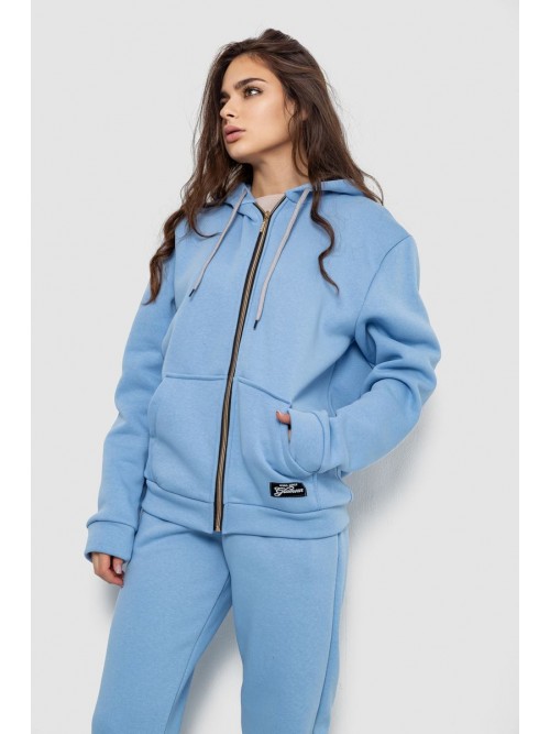 Спортивний костюм жіночий на флісі, колір блакитний, 244R1555