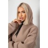 Спортивний костюм жіночий на флісі, колір темно-бежевий, 238R5726