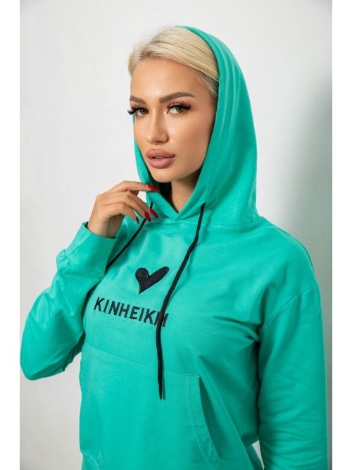 Спортивний костюм жіночий двонитка, колір м'ятний, 214R1419-007