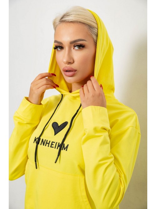 Спортивний костюм жіночий двонитка, колір жовтий, 214R1419-007 Спортивний костюм жіночий двонитка, колір жовтий, 214R1419-007
