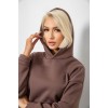 Спортивний костюм жіночий на флісі, колір коричневий, 257R87