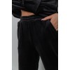 Спорт костюм жіночий велюровий з капюшоном, колір чорний, 241R105