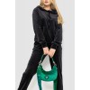 Спорт костюм жіночий велюровий з капюшоном, колір чорний, 241R105