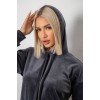 Спортивний костюм жіночий велюровий, колір сірий, 241R1530-5