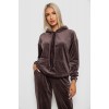 Спортивний костюм жіночий велюровий, колір мокко, 241R1530-5