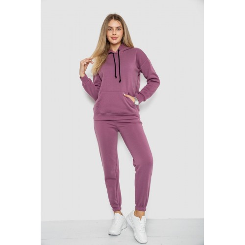Спорт костюм жіночий на флісі, колір сливовий, 241R1530
