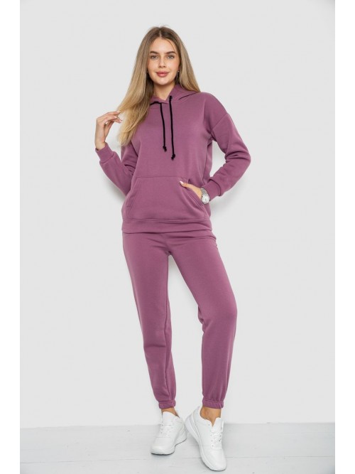 Спорт костюм жіночий на флісі, колір сливовий, 241R1530