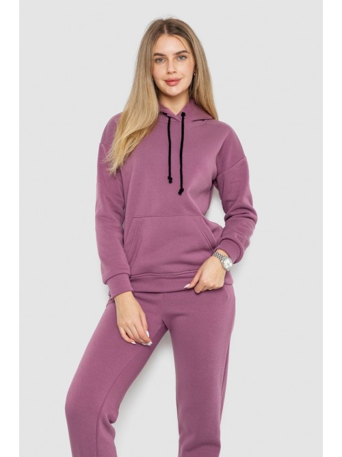 Спорт костюм жіночий на флісі, колір сливовий, 241R1530