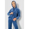 Спорт костюм жіночий велюровий, колір джинс, 241R060