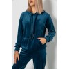 Спорт костюм жіночий велюровий, колір смарагдовий, 241R060