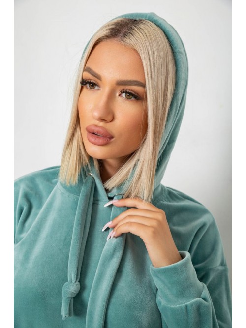 Спортивний костюм жіночий велюровий, колір м'ятний, 241R1530-5