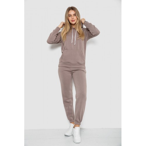 Спорт костюм жіночий на флісі, колір мокко, 241R1530