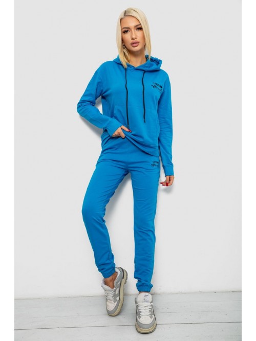 Спортивний костюм жіночий двонитка, колір джинс, 214R1419-005
