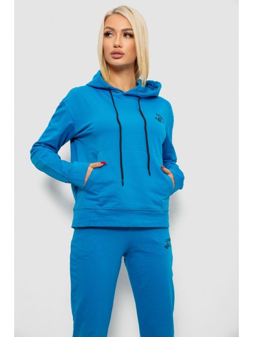 Спортивний костюм жіночий двонитка, колір джинс, 214R1419-005 Спортивний костюм жіночий двонитка, колір джинс, 214R1419-005