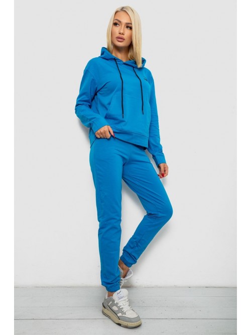 Спортивний костюм жіночий двонитка, колір джинс, 214R1419-005 Спортивний костюм жіночий двонитка, колір джинс, 214R1419-005