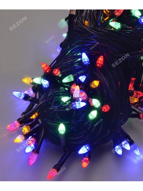 Новогодняя светодиодная гирлянда КОНУС 500LED мультиколор