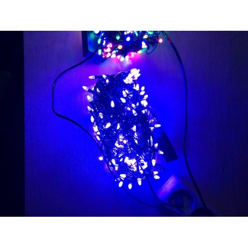 Новогодняя светодиодная гирлянда КОНУС 300LED 19.5м синий