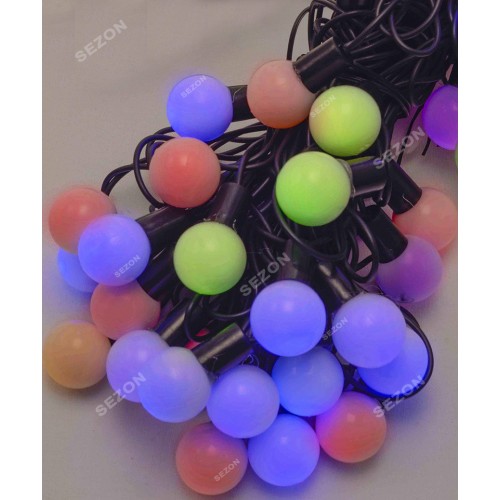 Новорічна світлодіодна гірлянда Кульки 20LED, 5м мультиколор RGB Новорічна світлодіодна гірлянда Кульки 20LED, 5м мультиколор RGB