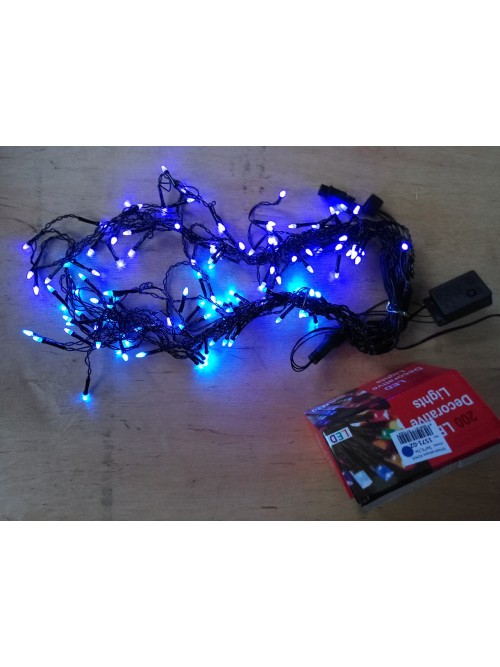 Новогодняя светодиодная гирлянда ШТОРА-ДОЖДИК 120LED 3м*0.7м синий