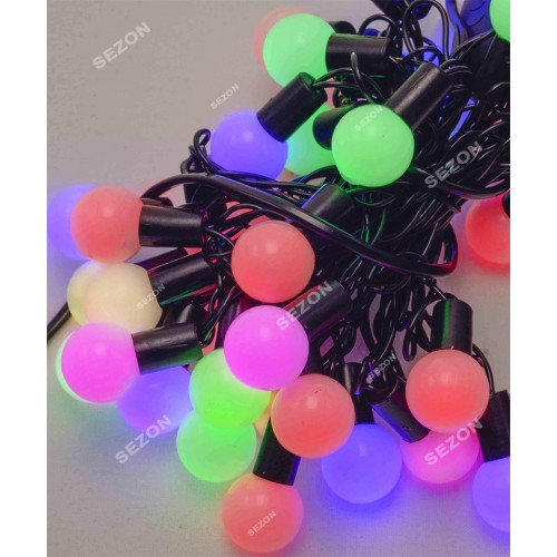 Новорічна світлодіодна гірлянда Кульки 40LED, 7м мультиколор RGB Новорічна світлодіодна гірлянда Кульки 40LED, 7м мультиколор RGB