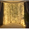 Світлодіодна гірлянда водоспад 240 led 2м*2м теплий білий. новорічна штора-дощик