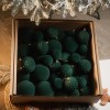 Новорічні ігнрашки набір "Оксамит" 40 шт. Смарагдовий. Подарунковий набір ялинкових кульок Кульки на ялинку
