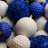 Кулі новорічні набір "Блиск" 40 шт. Синій. Подарунковий набір ялинкових кульок Кульки на ялинку