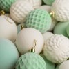 Новорічні іграшки набір "Оксамит" 40 шт. М'ятний. Подарунковий набір ялинкових кульок Кульки на ялинку