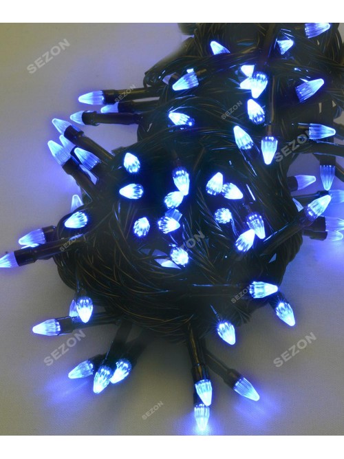 Новогодняя светодиодная гирлянда КОНУС 500LED синий
