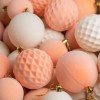 Набір новорічних куль "Оксамит" 40 шт Персиковий. Подарунковий набір ялинкових кульок Кульки на ялинку іграшки