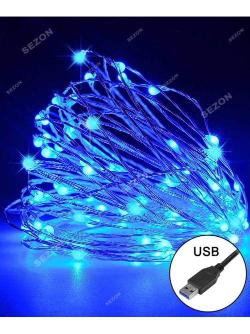 Новорічна світлодіодна гірлянда РОСА 100 LED, 10м синій