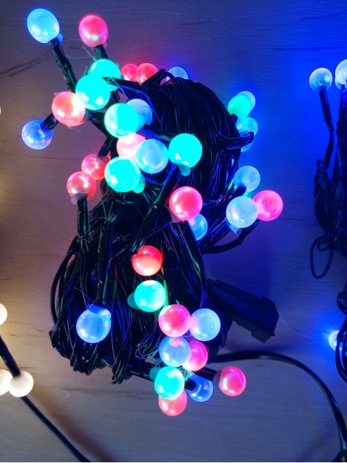 Новогодняя светодиодная гирлянда ЖЕМЧУГ 50LED 5м мультиколор