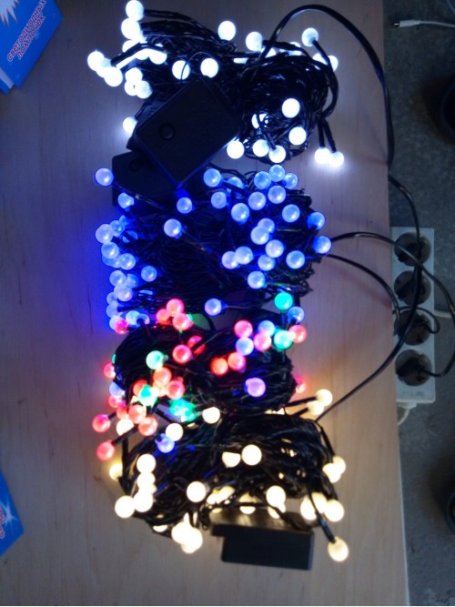 Новогодняя светодиодная гирлянда ЖЕМЧУГ 50LED 5м мультиколор