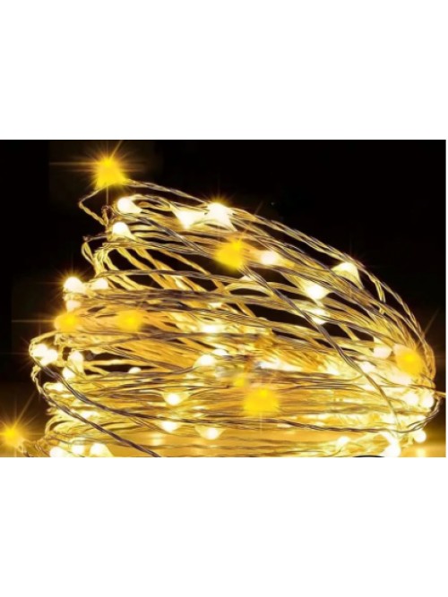 Новогодняя светодиодная гирлянда РОСА 100 LED, 10м теплый белый