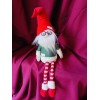 Ельф новорічний сидячий 50см. Скандинавський гном, санта різдвяний висячі ніжки