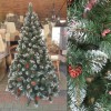 Кармен 2м з калиною і шишками ялинка штучна новорічна.
